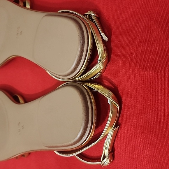 Mango Metallic Gold Sandals - Picture 6 of 7